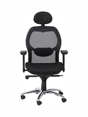 Alphason Black Portland Synchro Mesh Executive Office Chair - Image 3 of 5