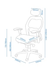 Alphason Black Portland Synchro Mesh Executive Office Chair - Image 5 of 5