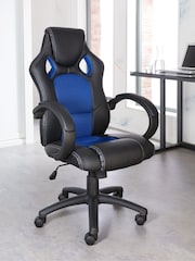 Alphason Blue Daytona Office Chair - Image 1 of 5