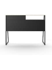 Alphason Black Light Oak Salcombe Office Desk - Image 4 of 5
