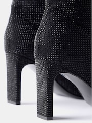 Mint Velvet Black Embellished Long Boots - Image 2 of 2