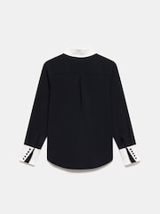 Mint Velvet Black Contrast Collar Shirt - Image 4 of 4