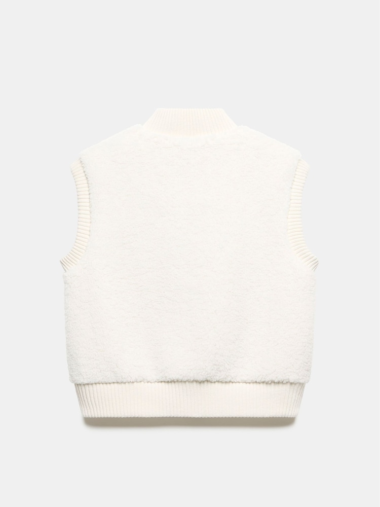 Mint Velvet White Cotton Blend Knit Gilet - Image 4 of 4