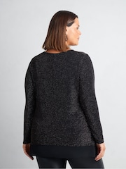 Live Unlimited Gold Curve Sparkle Jersey Hanky Hem Tunic - Image 2 of 7