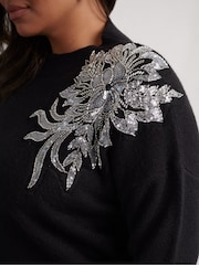 Live Unlimited Black Curve Embellished Jumper - Image 7 of 7