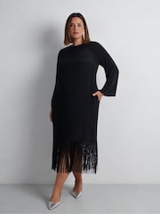 Live Unlimited Curve Midaxi-Kleid mit Fransen - Bild 1 von 6