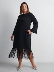Live Unlimited Curve Midaxi-Kleid mit Fransen - Bild 2 von 6