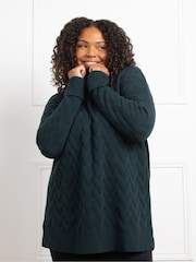 Live Unlimited Green Textured Knit Jumper - Image 3 of 5
