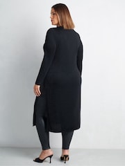 Live Unlimited Black Curve Sparkle Split Front Tunic - Image 5 of 5