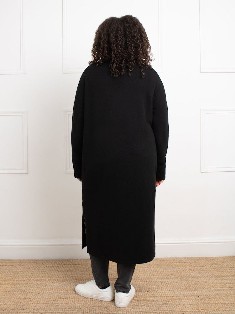 Live Unlimited Black Curve Longline Cardigan - Image 1 of 1