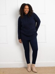 Live Unlimited Blue Textured Knit Jumper - Image 4 of 5