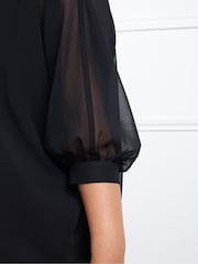 Live Unlimited Black Pleat Front Top - Image 3 of 5
