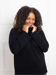 Live Unlimited Black Mock Neck Jumper - Image 3 of 4