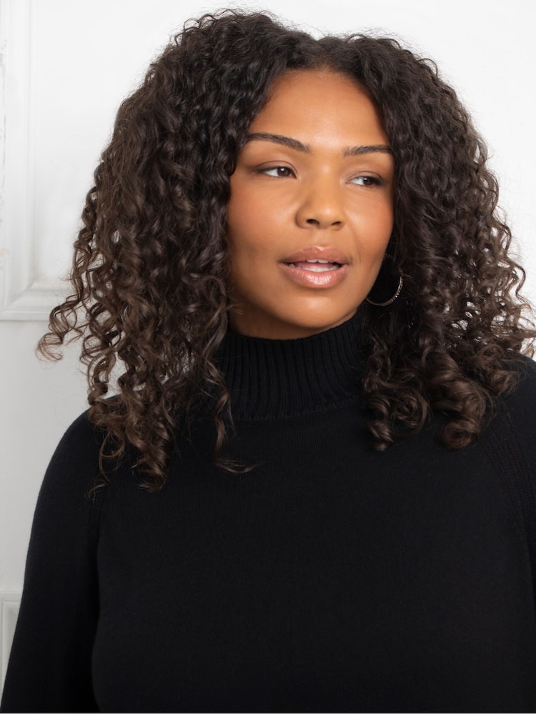 Live Unlimited Black Mock Neck Jumper - Image 4 of 4