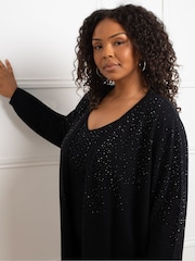 Live Unlimited Black Stud Cardigan - Image 3 of 5
