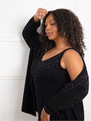 Live Unlimited Black Stud Cardigan - Image 4 of 5