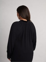 Live Unlimited Black Long Sleeve Sequin Cuff Blouse - Image 2 of 5