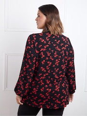 Live Unlimited Oberteil mit Floral-Print und offenem Kragen, Petite-Größe - Bild 5 von 5