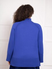 Live Unlimited Blue Mock Neck Jumper - Image 5 of 8