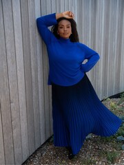 Live Unlimited Blue Mock Neck Jumper - Image 7 of 8