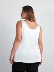 Live Unlimited White Satin Cowl Neck Vest - Image 5 of 6