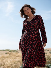 Live Unlimited Floral Print Jersey V-Neck Midi Dress - Imagen 6 de 6