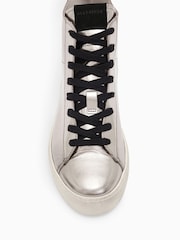 AllSaints Silver Tana Met High Top trainers - Image 2 of 5