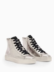 AllSaints Silver Tana Met High Top trainers - Image 3 of 5