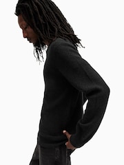 AllSaints Black Aspen Crew Jumper - Image 4 of 6