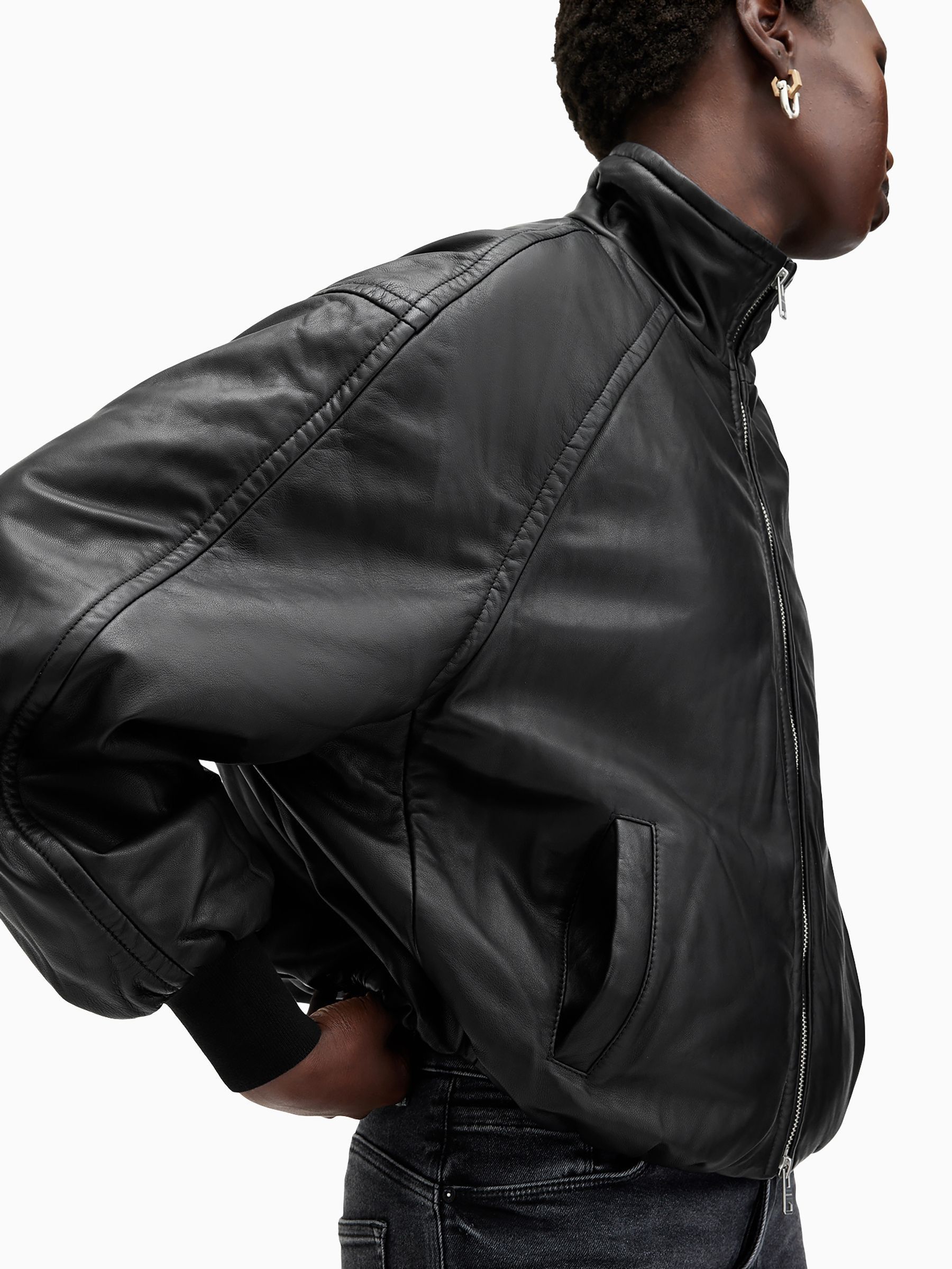 Buy AllSaints Black Rowan Bomber Jacket from Next USA