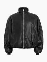 AllSaints Black Rowan Bomber Jacket - Image 7 of 7