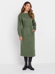 Long Tall Sally Green Sweat Midi Dress - Image 1 of 5