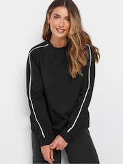 Long Tall Sally Black Piped Raglan Sweatshirt - Image 3 of 5