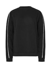 Long Tall Sally Black Piped Raglan Sweatshirt - Image 5 of 5