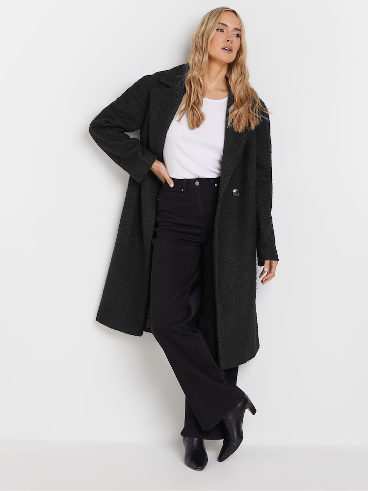 Long Tall Sally Black Wrap Coat - Image 1 of 5