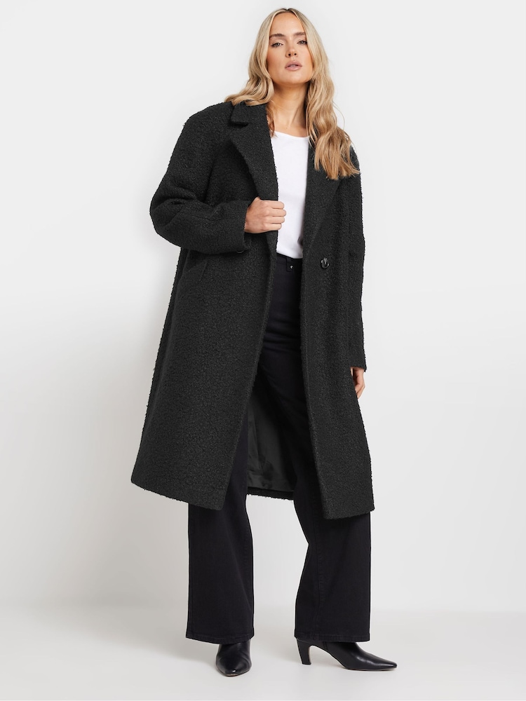 Long Tall Sally Black Wrap Coat - Image 2 of 5