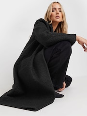 Long Tall Sally Black Wrap Coat - Image 4 of 5