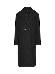 Long Tall Sally Black Wrap Coat - Image 5 of 5