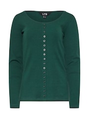 Long Tall Sally Green Long Sleeve Button Through T-Shirts 2 Pack - Image 7 of 8