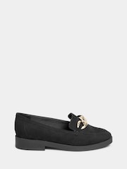 Long Tall Sally Black Chain Loafers - Image 1 of 4