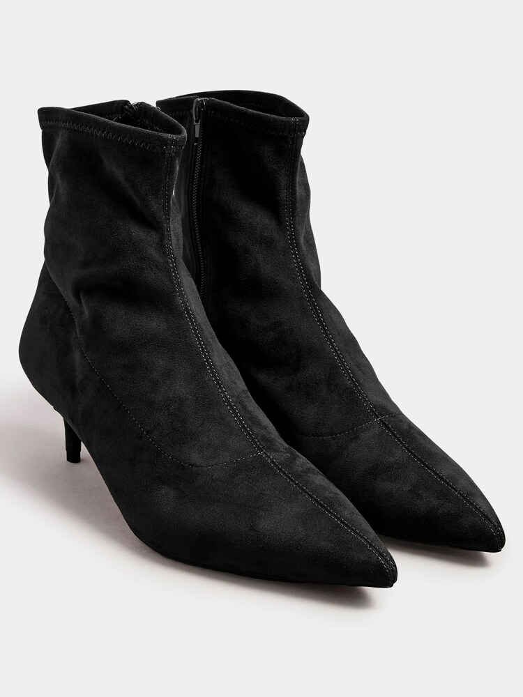Long Tall Sally Black Pointed Kitten Boots - Image 2 of 5
