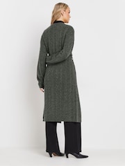 Long Tall Sally Grey Cable Cardigan - Image 3 of 5
