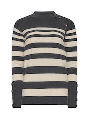 Long Tall Sally Grey Premium Button Jumper - Image 5 of 5