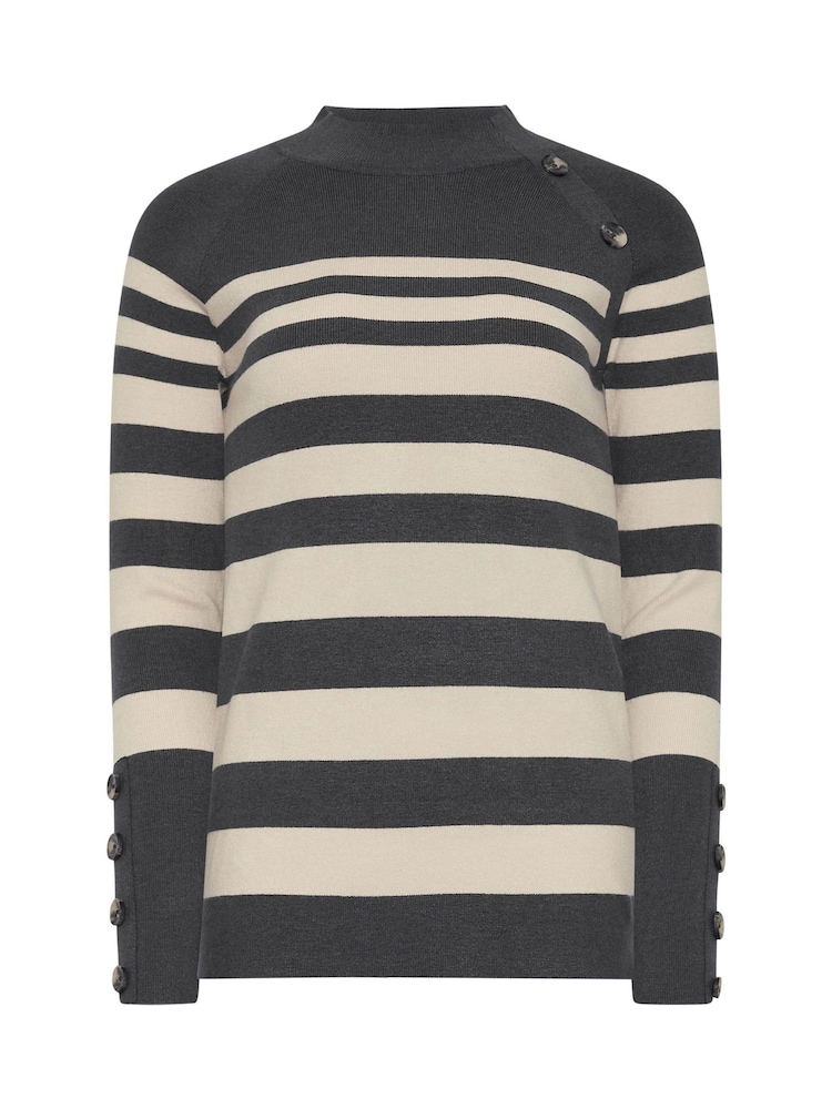 Long Tall Sally Grey Premium Button Jumper - Image 5 of 5