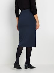 Long Tall Sally Blue Side Wrap Tailored Skirt - Image 3 of 5