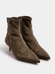 Long Tall Sally Brown Pointed Kitten Boots - Image 2 of 4