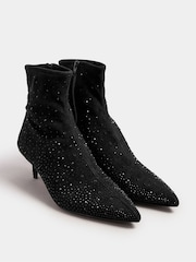 Long Tall Sally Black Pointed Kitten Boots - Image 3 of 5