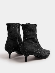 Long Tall Sally Black Pointed Kitten Boots - Image 4 of 5