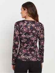 Long Tall Sally Paisley Floral Wrap Top - Imagen 3 de 5