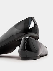Long Tall Sally Black Flat Point Multi Strap Shoes - Image 5 of 5